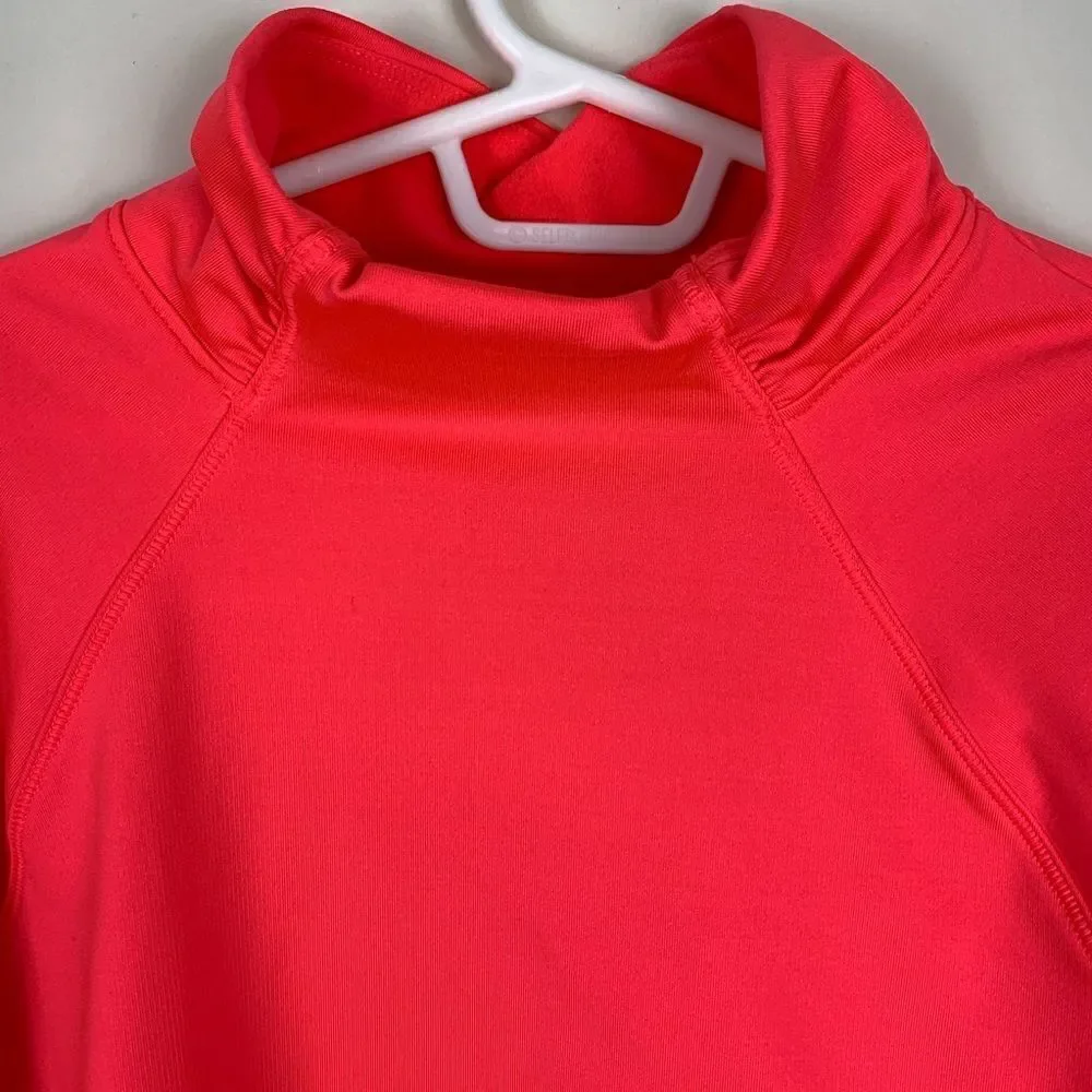 Under Armour Orange Youth Fitted Coldgear ‎ Shirt Sz Lg